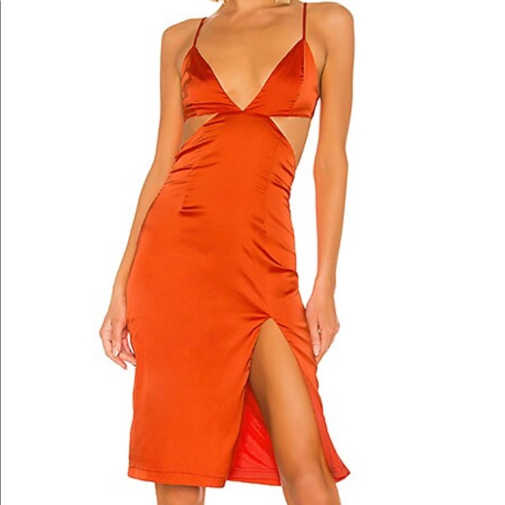 SUPERDOWN | LIZETTE SLIT MIDI DRESS | NWT | SIZE M